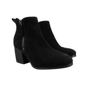 Blondo Shoes Womens 6 Bootie Block Heel Classic Leather Fashion Waterproof Black